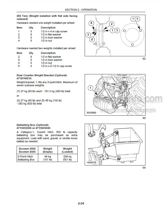 Photo 1 - New Holland Boomer 2030 Boomer 2035 Operators Manual Compact Tractor 87477103