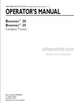 Photo 6 - New Holland Boomer 20 Boomer 25 Operators Manual Compact Tractor