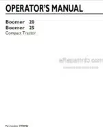 Photo 4 - New Holland Boomer 20 Boomer 25 Operators Manual Compact Tractor