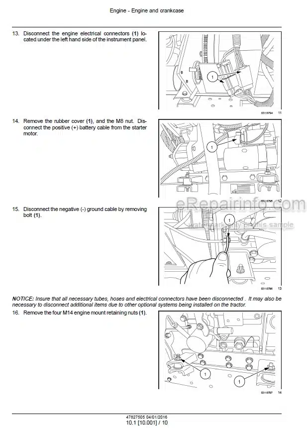 Photo 1 - New Holland Boomer 24 Service Manual Compact Tractor 47827505