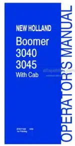 Photo 3 - New Holland Boomer 3040 Boomer 3045 Operators Manual Compact Tractor 87477123