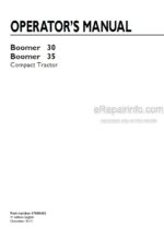 Photo 6 - New Holland Boomer 30 Boomer 35 Operators Manual Compact Tractor