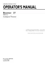 Photo 4 - New Holland Boomer 37 Operators Manual Compact Tractor 47901826