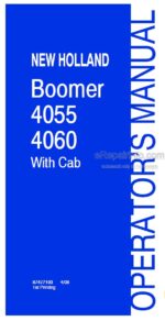 Photo 4 - New Holland Boomer 4055 Boomer 4060 Operators Manual Tractor 87477193