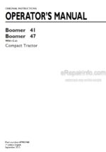 Photo 4 - New Holland Boomer 41 Boomer 47 With Cab Operators Manual Compact Tractor 47901748