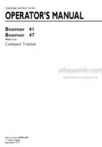 Photo 4 - New Holland Boomer 41 Boomer 47 With Cab Operators Manual Compact Tractor 47901748