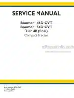 Photo 4 - New Holland Boomer 46D 54D CVT Tier 4B (final) Service Manual Compact Tractor 47851943