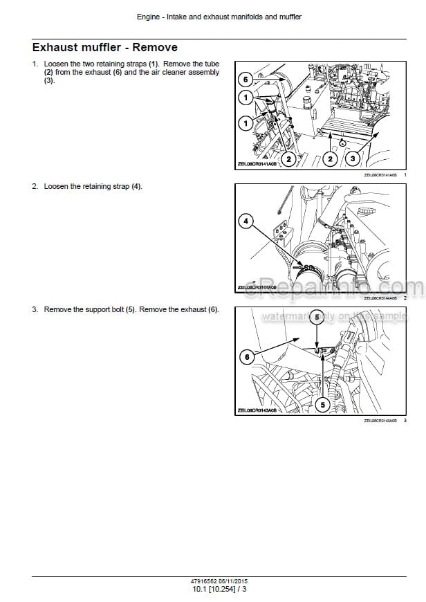 Photo 1 - New Holland CR5.85 Service Manual Rotary Combine 47916562