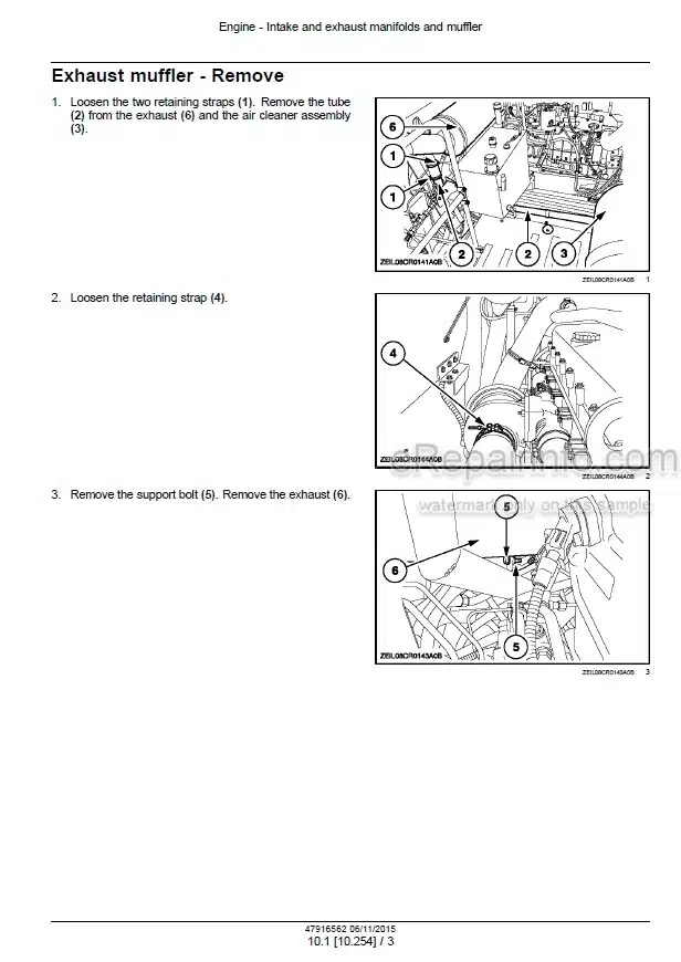 Photo 1 - New Holland CR5.85 Service Manual Rotary Combine 47916562