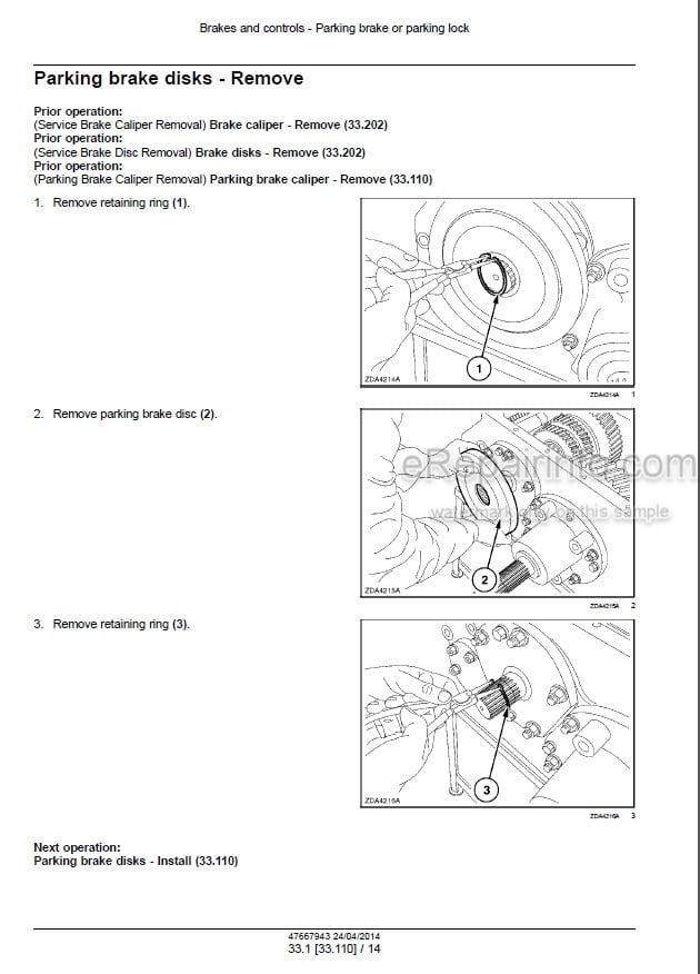 Photo 1 - New Holland CR6090 CR7090 CR8080 CR8090 CR9090 Tier 4A Service Manual Combine 47667943