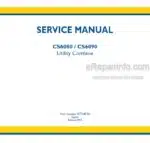 Photo 4 - New Holland CS6080 CS6090 Service Manual Utility Combine 47724036