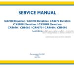 Photo 4 - New Holland CX7080 CX7090 CX8070 CX8080 CX8090 Elevation CR8070 CR8080 CR9070 CR9080 CR9090 Service Manual Combine 47612507