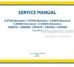 Photo 4 - New Holland CX7080 CX7090 CX8070 CX8080 CX8090 Elevation CR8070 CR8080 CR9070 CR9080 CR9090 Service Manual Combine 47612507