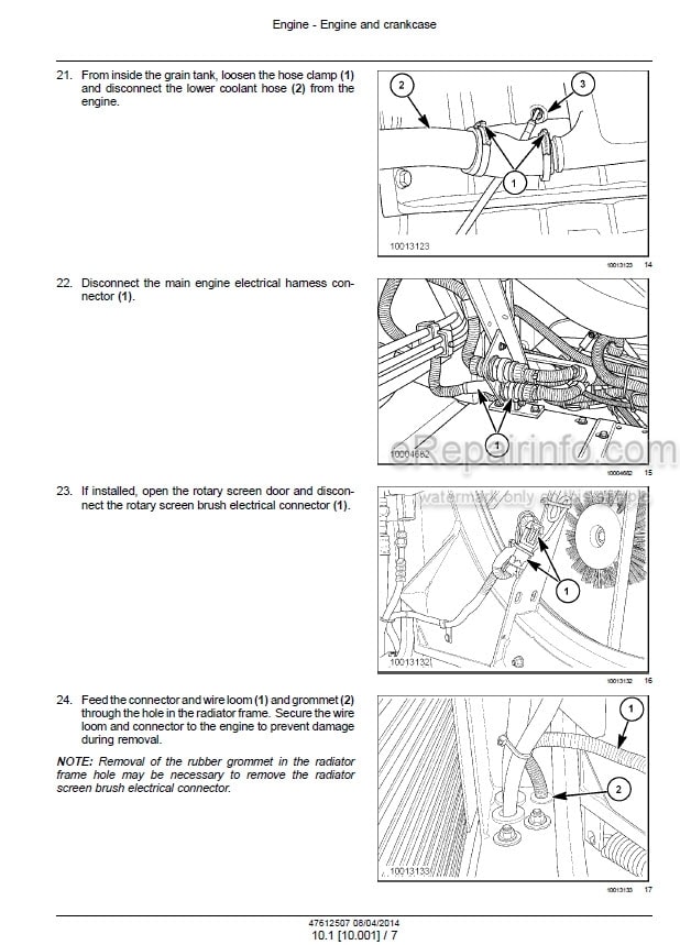 Photo 1 - New Holland CX7080 CX7090 CX8070 CX8080 CX8090 Elevation CR8070 CR8080 CR9070 CR9080 CR9090 Service Manual Combine 47612507