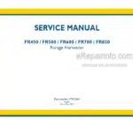 Photo 4 - New Holland FR450 FR500 FR600 FR700 FR850 Service Manual Forage Harvester