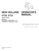 Photo 4 - New Holland GT20 GT22 Operators Manual Garden Tractor 87040108