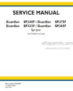 Photo 4 - New Holland Guardian SP.240F SP.275F SP333F SP.365F Service Manual Sprayer 47657027