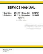 Photo 4 - New Holland Guardian SP.240F SP.275F SP333F SP.365F Service Manual Sprayer 47657027