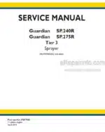 Photo 4 - New Holland Guardian SP.240R SP.275R Tier 3 Service Manual Sprayer 47657030