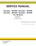 Photo 4 - New Holland Guardian SP.295F SP.300F SP.345F SP.400F Tier 4B (final) Service Manual Sprayer 47691240