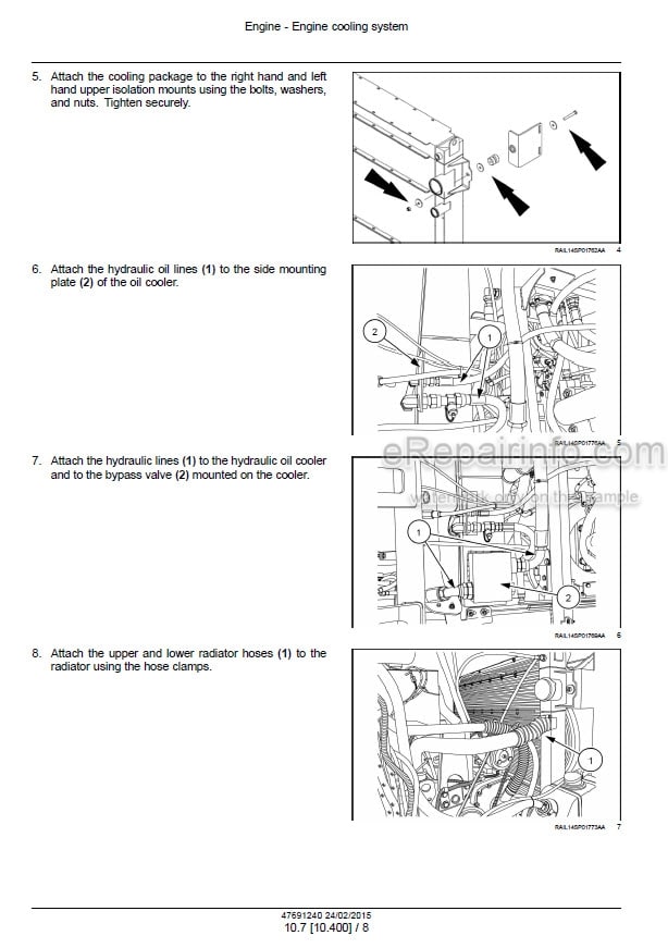 Photo 1 - New Holland Guardian SP.295F SP.300F SP.345F SP.400F Tier 4B (final) Service Manual Sprayer 47691240