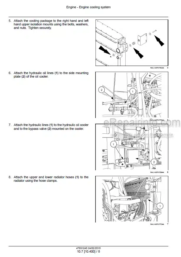 Photo 1 - New Holland Guardian SP.295F SP.300F SP.345F SP.400F Tier 4B (final) Service Manual Sprayer 47691240