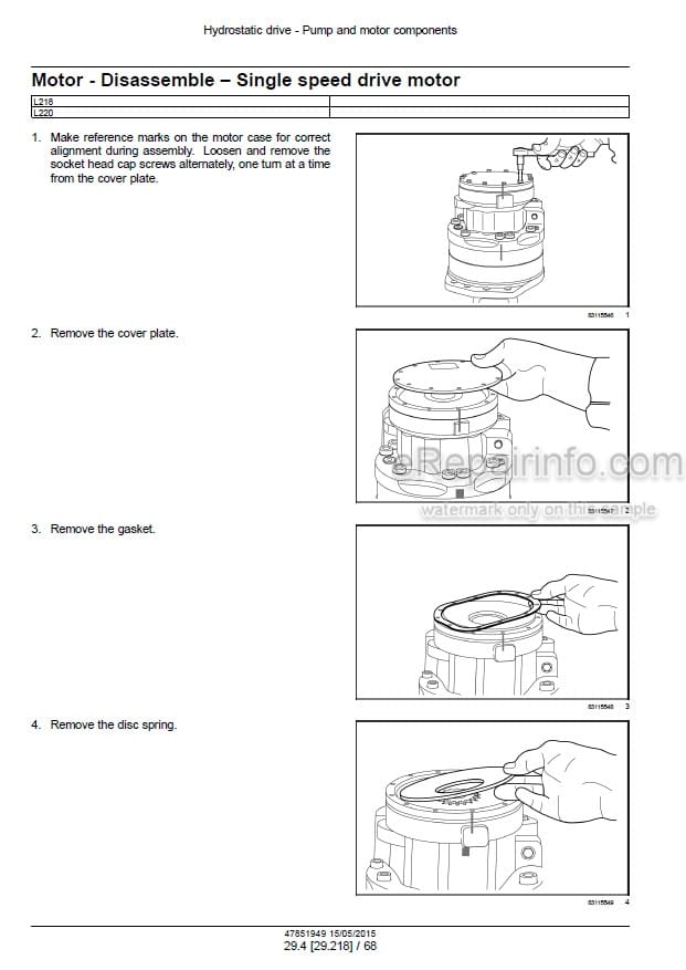 Photo 1 - New Holland L218 L220 Service Manual Skid Steer Loader 47851949