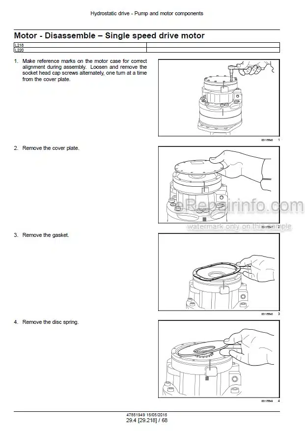 Photo 1 - New Holland L218 L220 Service Manual Skid Steer Loader 47851949