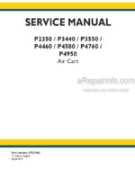 Photo 4 - New Holland P2350 P3440 P3550 P4460 P4580 P4760 P4950 Service Manual Air Cart 47827462
