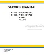 Photo 4 - New Holland P2350 P3440 P3550 P4460 P4580 P4760 P4950 Service Manual Air Cart 47827462