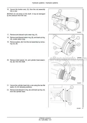 Photo 14 - New Holland Speedrower 130 Service Manual Self-Propelled Windrower 47698328