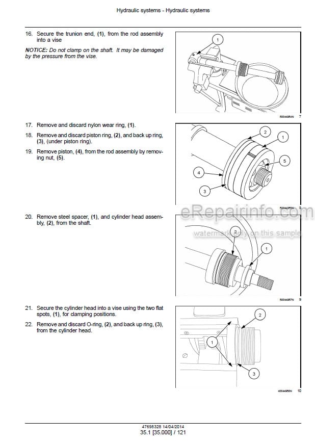 Photo 1 - New Holland Speedrower 130 Service Manual Self-Propelled Windrower 47698328