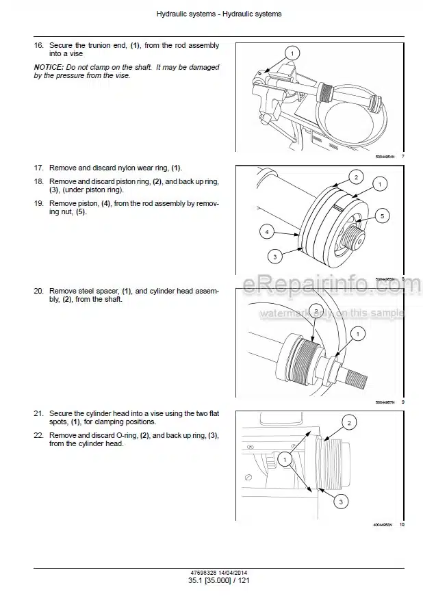 Photo 1 - New Holland Speedrower 130 Service Manual Self-Propelled Windrower 47698328