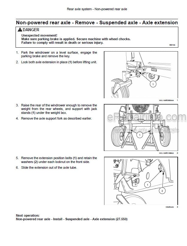 Photo 1 - New Holland Speedrower 160 Service Manual Self-Propelled Windrower 47824873