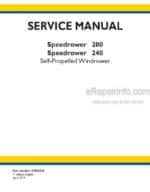 Photo 5 - New Holland Speedrower 200 Speedrower 240 Service Manual Self-Propelled Windrower 47698329