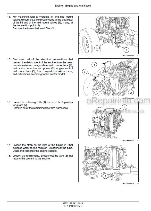 Photo 1 - New Holland T4.55 T4.65 T4.75 Tier 4B (final) Power Star Service Manual Tractor 47772169