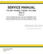 Photo 4 - New Holland T4.75F T4.85F T4.95F T4.105F Service Manual Tractor 47888362