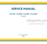 Photo 4 - New Holland T4.75V T4.85V T4.95V T4.105V Service Manual Tractor 47888374
