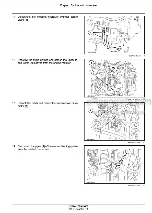 Photo 1 - New Holland T4.75V T4.85V T4.95V T4.105V Service Manual Tractor 47888374