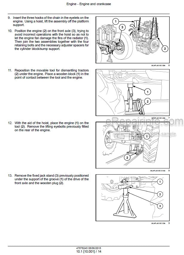 Photo 1 - New Holland T4.90 T4.100 T4.110 T4.120 Tier 4B (final) Service Manual Tractor 47878245