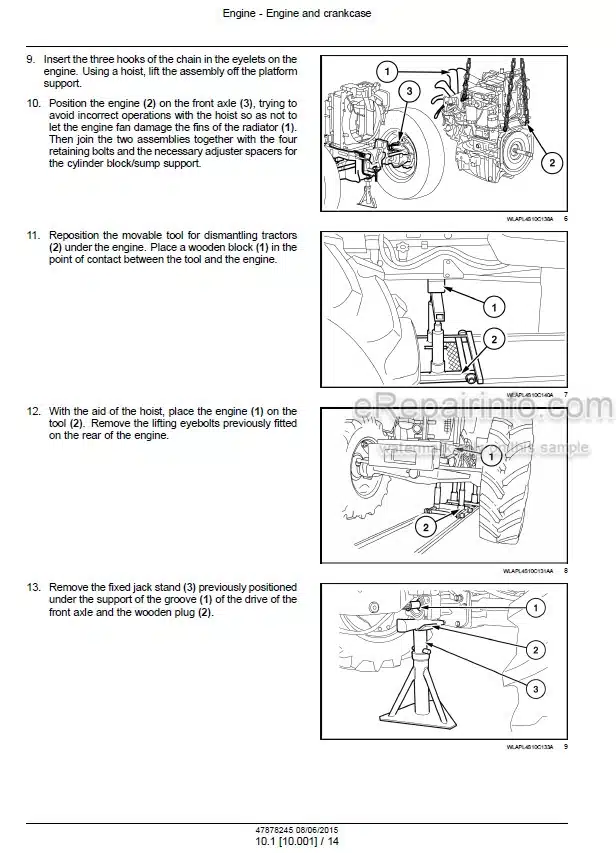 Photo 1 - New Holland T4.90 T4.100 T4.110 T4.120 Tier 4B (final) Service Manual Tractor 47878245