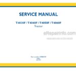 Photo 4 - New Holland T4030F T4040F T4050F T4060F Service Manual Tractor 47888339