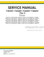 Photo 4 - New Holland T4030V T4040V T4050V T4060V Tier 3 Service Manual Tractor 47888353