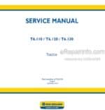 Photo 3 - New Holland T6.110 T6.120 T6.130 Service Manual Tractor 47705279