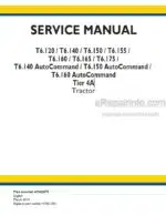 Photo 4 - New Holland T6.120 T6.140 T6.150 T6.155 T6.160 T6.165 T6.175 and T6.140 T6.150 T6.160 AutoCommand Tier 4A Service Manual Tractor 47665870