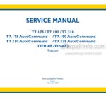 Photo 5 - New Holland T7.175 T7.190 T7.210 T7.225 and AutoCommand Tier 4B (Final) Service Manual Tractor 47936463