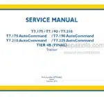 Photo 5 - New Holland T7.175 T7.190 T7.210 T7.225 and AutoCommand Tier 4B (Final) Service Manual Tractor 47936463