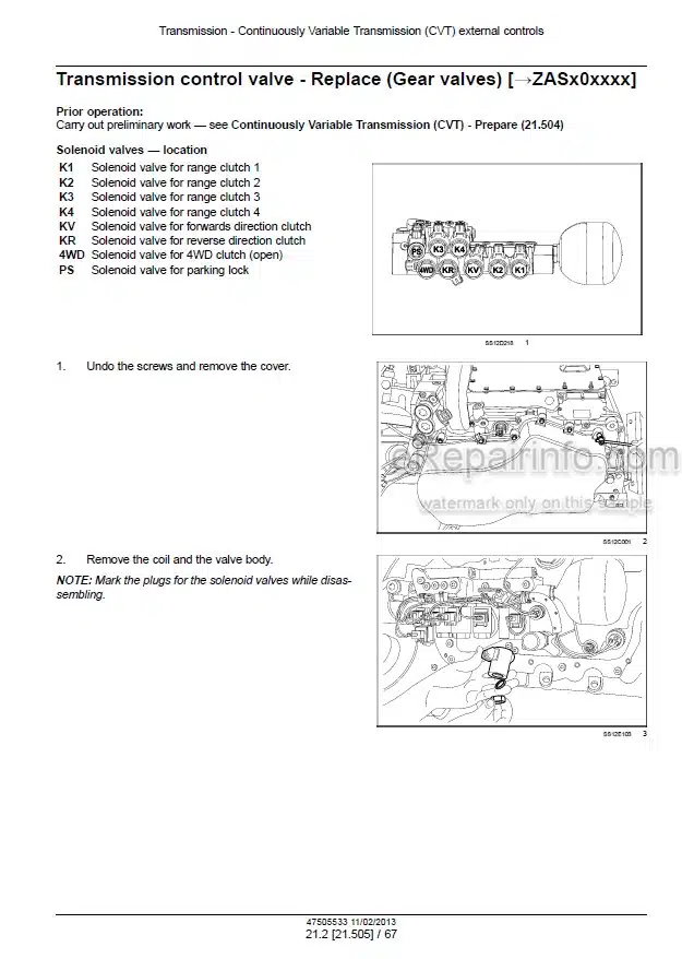 Photo 1 - New Holland T7510 T7520 T7530 T7540 T7550 Service Manual Tractor 47505533