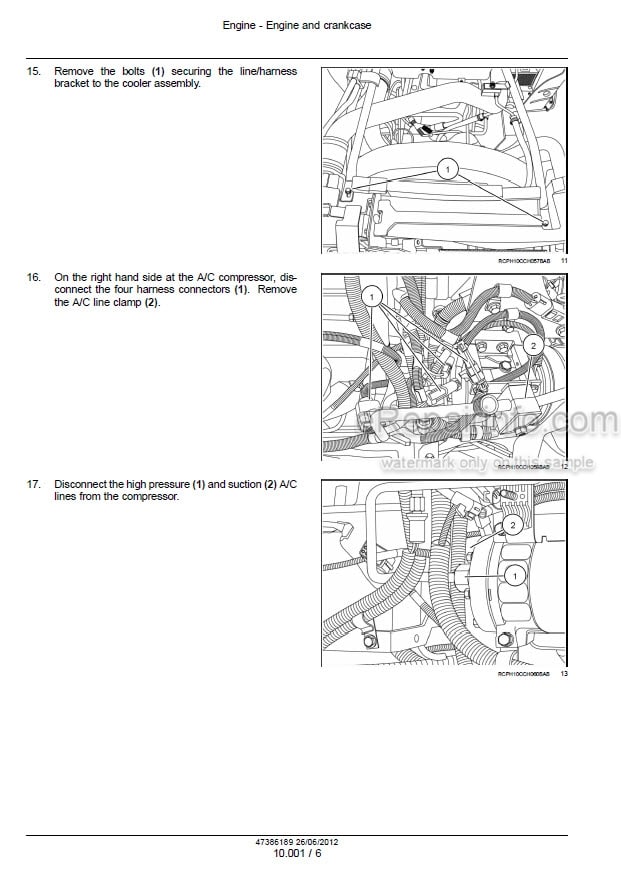 Photo 1 - New Holland T8.275 T8.300 T8.330 T8.360 T8.390 Service Manual Tractor 47386189