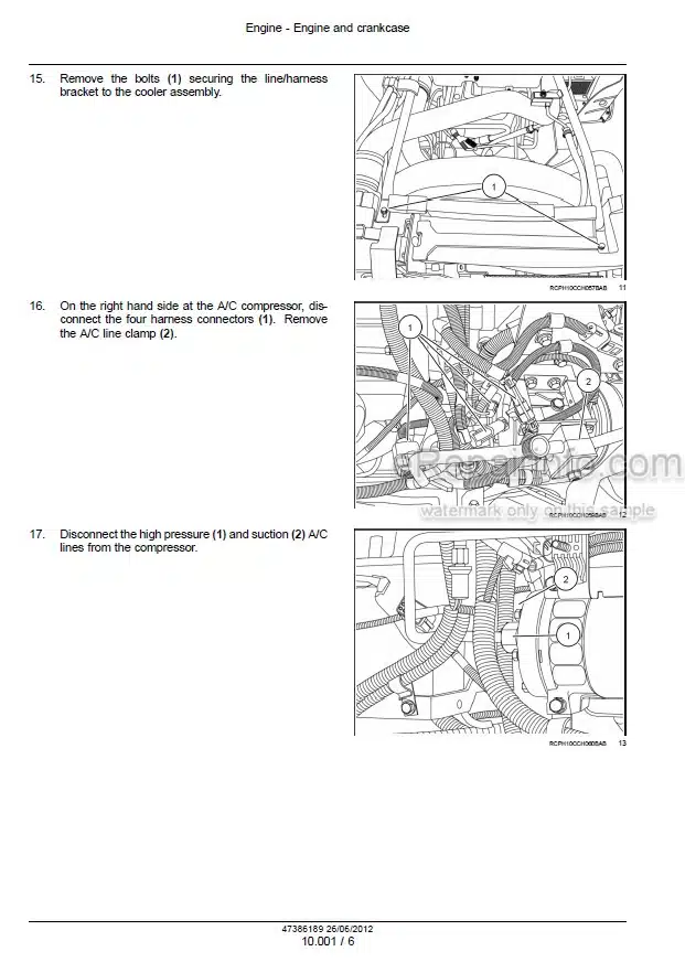 Photo 1 - New Holland T8.275 T8.300 T8.330 T8.360 T8.390 Service Manual Tractor 47386189
